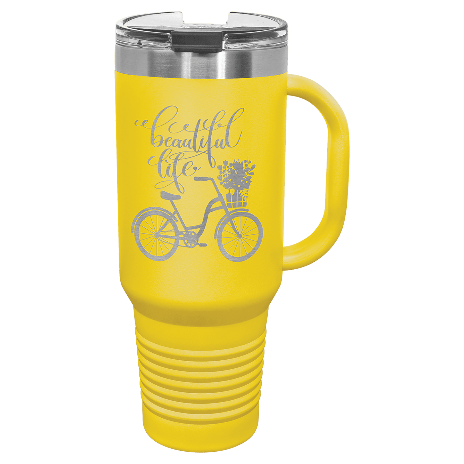 Polar Camel 40 oz. Travel Mug with Snap Lid & Straw - Image 4